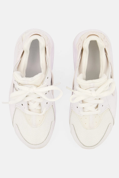Nike Boy's White & Off White Huarache Run Sneakers |Nike In Lebanon