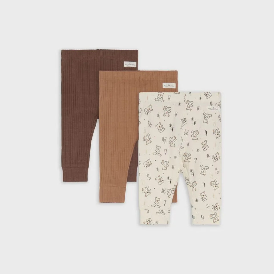 Sinsay Baby Boy's Multicolor 3-Pack Ribbed Leggings