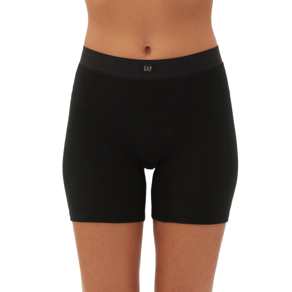 GapBody Women's Black Logo Comfort High-Waist Boxer