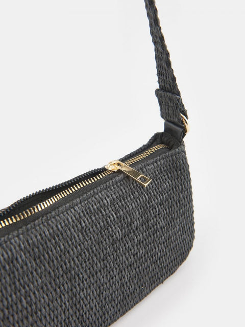 Sinsay Women's Black Straw Adjustable Strap Shoulder Bag | Sinsay In Lebanon