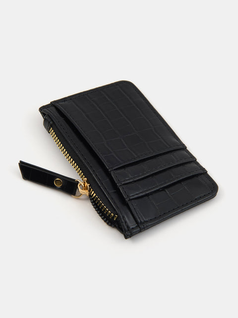 Sinsay Women's Black Leather Card Wallet | Sinsay In Lebanon