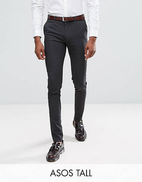 ASOS DESIGN  Men's Charcoal Trouser 101094996  AMF2559 shr