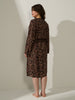 Sinsay Women's Brown & Black Leopard-Print Sleep Robe