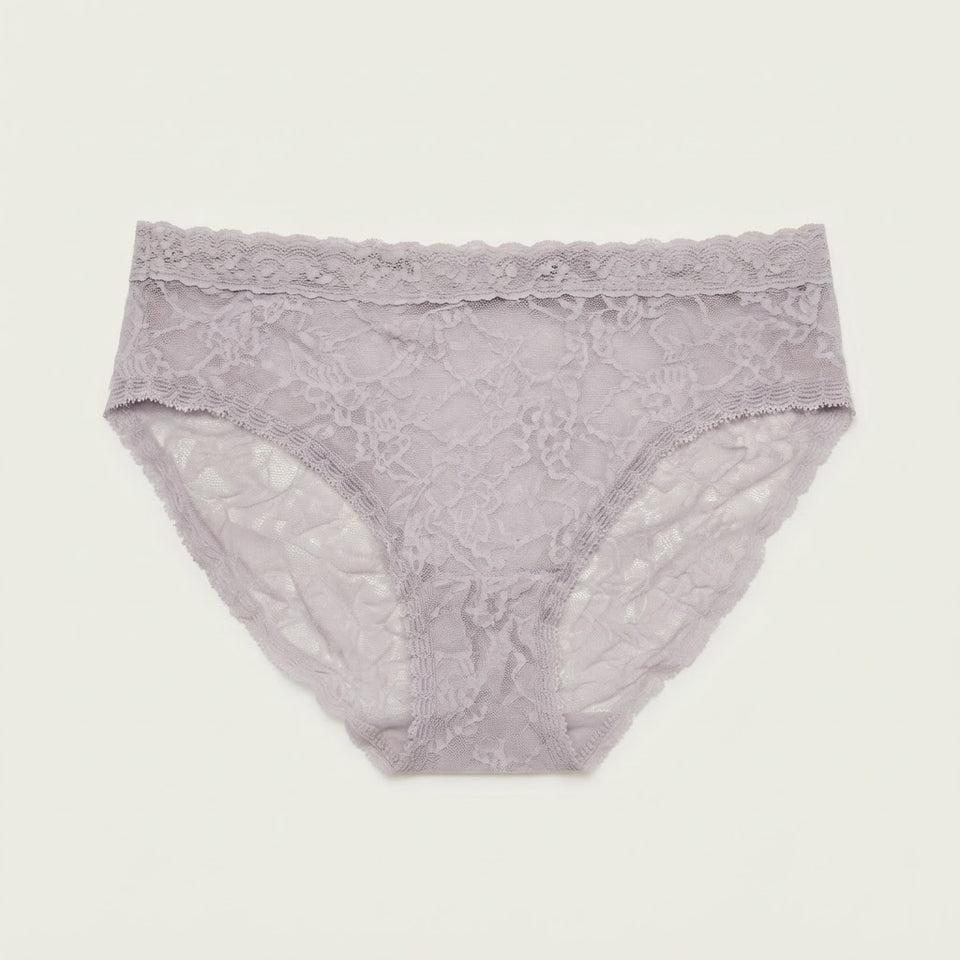 Natori Women's Grey Lace-Trim Briefs