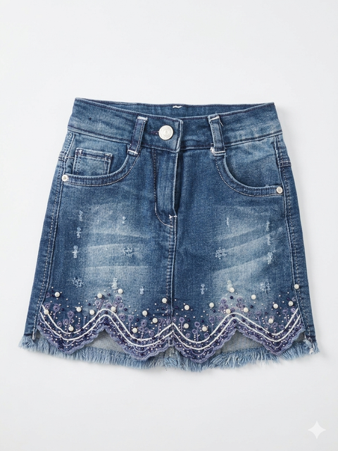 Eleysa Girl's Blue Denim Skirt | Eleysa In Lebanon