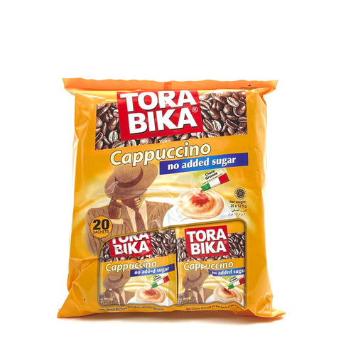 Tora Bika Cappuccino No Added Sugar With Choco Granule 20 Sachets 250g