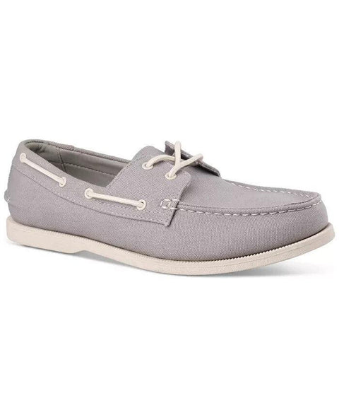 Club Room Men Gray Canvas Comfort Casual Boat Shoes | Club Room in Lebanon