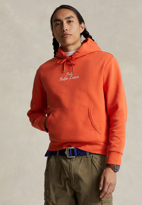 Polo Ralph Lauren Men's Orange Logo Double-knit Hoodie |Polo Ralph Lauren In Lebanon