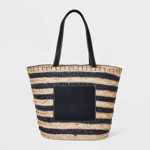 Universal Threads Women's Striped Straw Basket Tote Handbag|Universal Threads In Lebanon