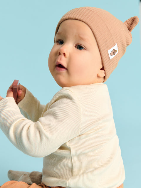Sinsay Baby Girl's Beige Beanie Hat | Sinsay In Lebanon