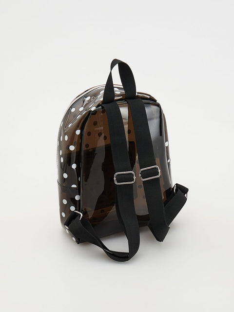 Reserved Girl's Black Dotted Backpack |Reserved In Lebanon