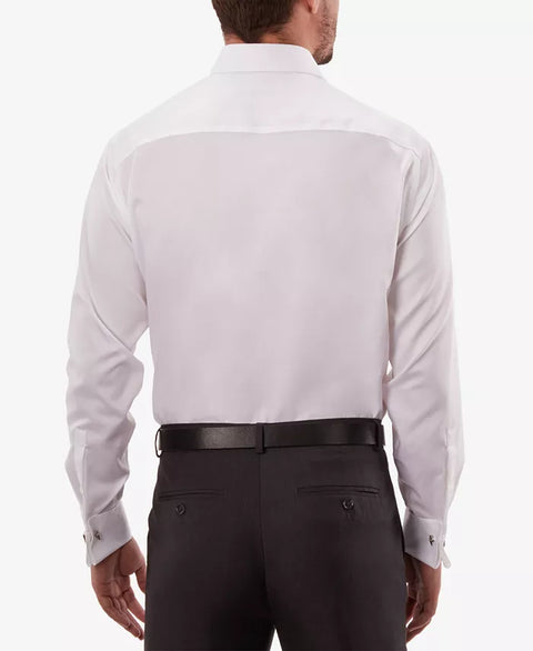 Calvin Klein Steel Men's White Regular Fit Non-Iron Performance French Cuff Dress Shirt |Calvin Klein In Lebanon