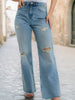 Sinsay Women's Blue High Waist Wide Leg Jeans | Sinsay In Lebanon