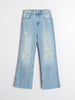 Sinsay Women's Blue High Waist Wide Leg Jeans | Sinsay In Lebanon