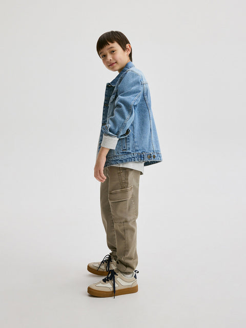 Reserved Boy's Khaki Elastic Waist Cargo Joggers | Reserved In Lebanon