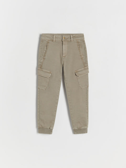 Reserved Boy's Khaki Elastic Waist Cargo Joggers | Reserved In Lebanon