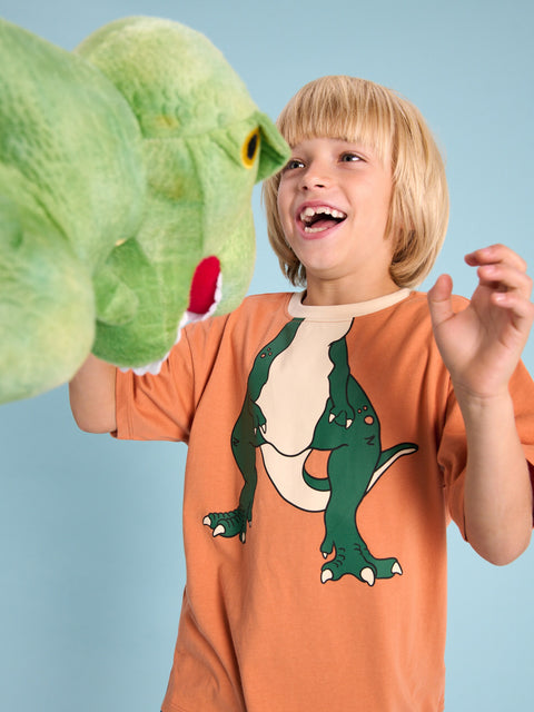 Sinsay Boy's Brick Dino Print Crew Neck T-Shirt|Sinsay In Lebanon