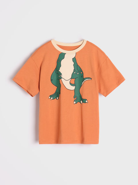 Sinsay Boy's Brick Dino Print Crew Neck T-Shirt|Sinsay In Lebanon