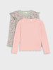 Sinsay Girl's 2-Pack Blouse Pink & Green AYA