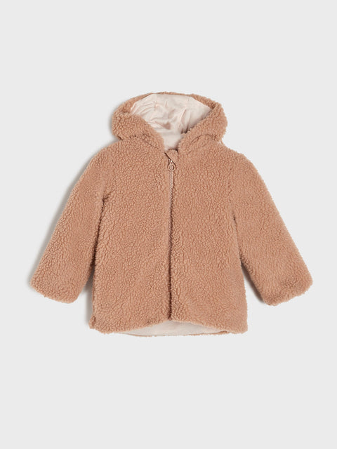 Sinsay Fox & Bunny Baby Girl's Dusty Rose Fleece Jacket | Sinsay In Lebanon