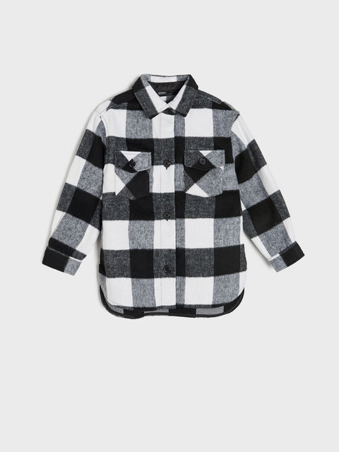 Sinsay Girl's Black & White Checkered Jacket | Sinsay In Lebanon
