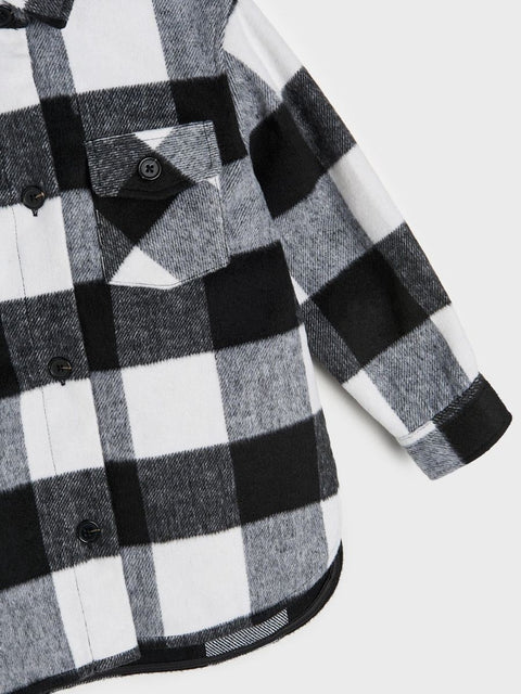 Sinsay Girl's Black & White Checkered Jacket | Sinsay In Lebanon