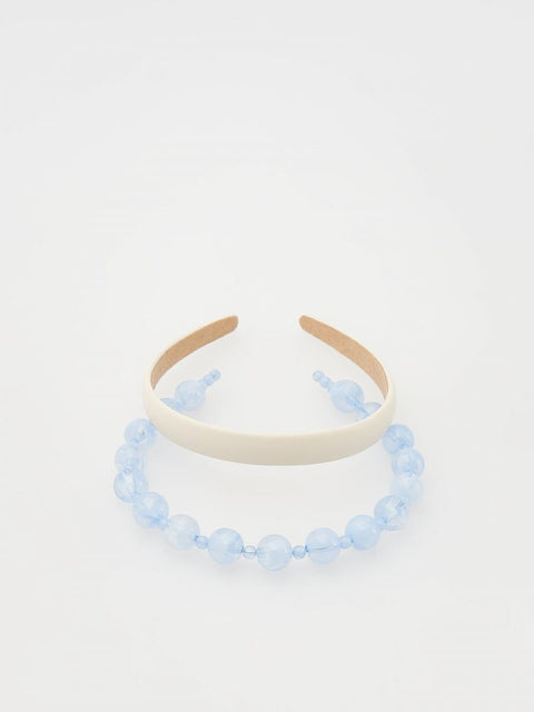 Reserved Girl's Baby Blue & Off White 2 Pack Headband | Reserved In Lebanon
