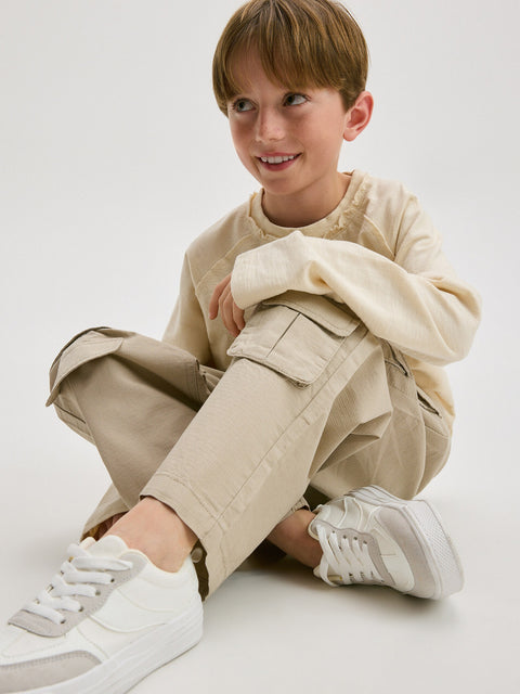 Reserved Boy's Beige Cargo Pant | Reserved In Lebanon