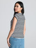 Sinsay Girls Black & White Stripe T-Shirt | Sinsay in Lebanon