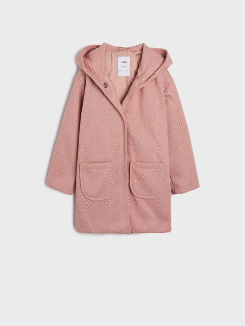 Sinsay Girl's Pink Striped Demi-Season Coat |Sinsay In Lebanon