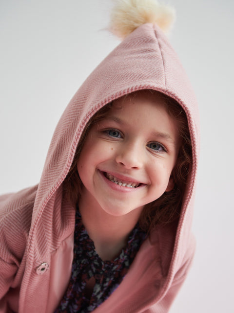 Sinsay Girl's Pink Striped Demi-Season Coat |Sinsay In Lebanon