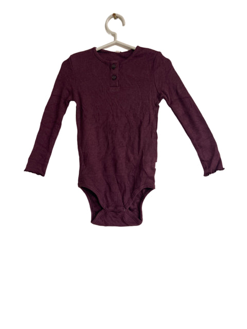POMPdeLUX Baby Girl Dark Purple Callie Bodysuit | POMPdeLUX in Lebanon