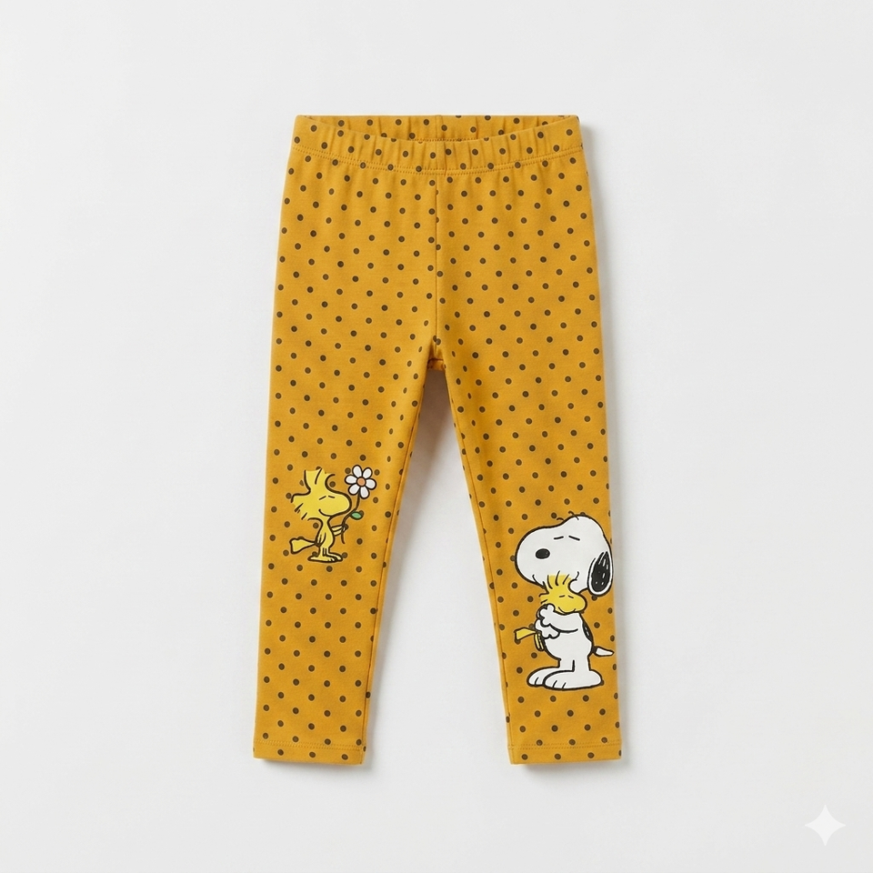 Zara Baby Girl's Mustard Polka Dots Legging | Zara In Lebanon