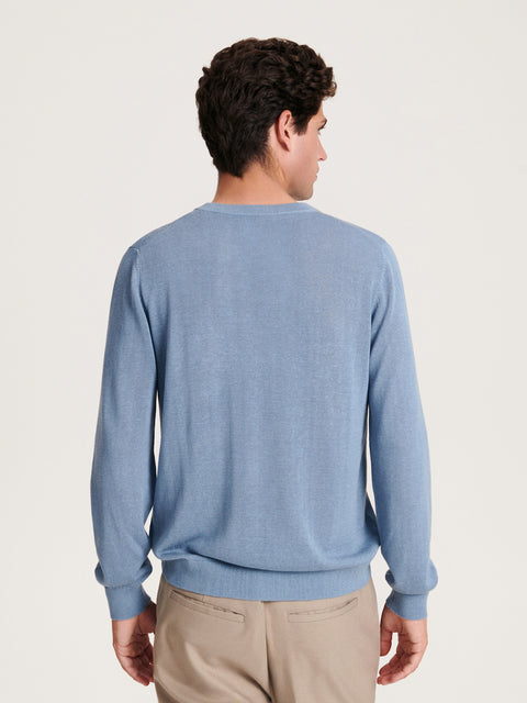 Reserved Men's Light Blue V-neck Sweater | Reserved In Lebanon