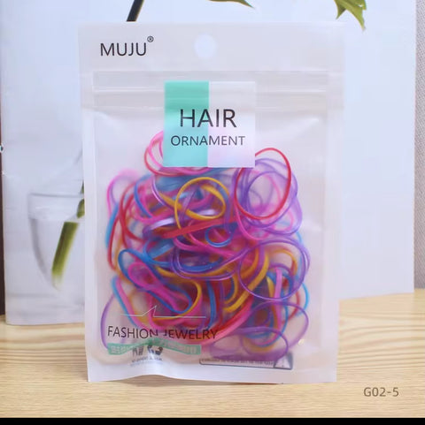 Muju 100 pcs Small Color Rubber Band Bag |Muju In Lebanon
