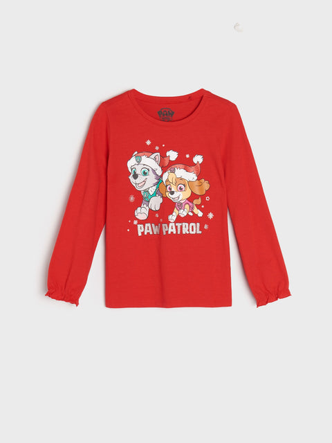 Sinsay Nickelodeon Girl's Red Paw Patrol Long Sleeve Blouse | Sinsay In Lebanon