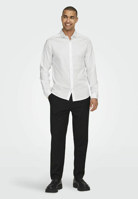 Only & Sons Men's Classic White Shirt | Only & Sons In Lebanon