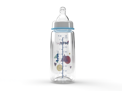 Bebedou Standard Neck Feeding Bottle (No Handles) 270ml 3m+ (BBd1135) | Bebedou In Lebanon