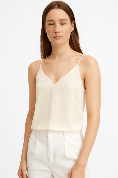 Mango Women's White Sleeveless Tank Top| Mango in Lebanon