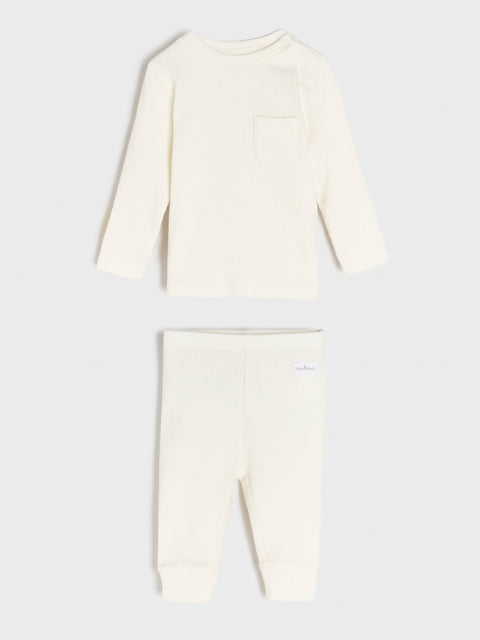 Sinsay Baby Boy's White Jersey 2pcs Set | Sinsay In Lebanon