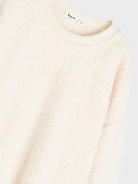 Sinsay Girl's Off White Loose Fit Sweatshirt | Sinsay In Lebanon