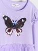 Sinsay Girl's Purple Chest Printed Tulle Dress