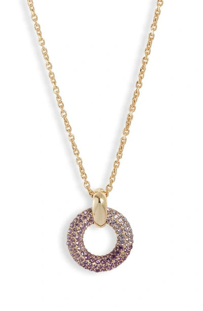 Kendra Scott Women's Purple Mikki Ombre Pave Short Pendant Necklace In 14k Gold Plated | Kendra Scott In Lebanon