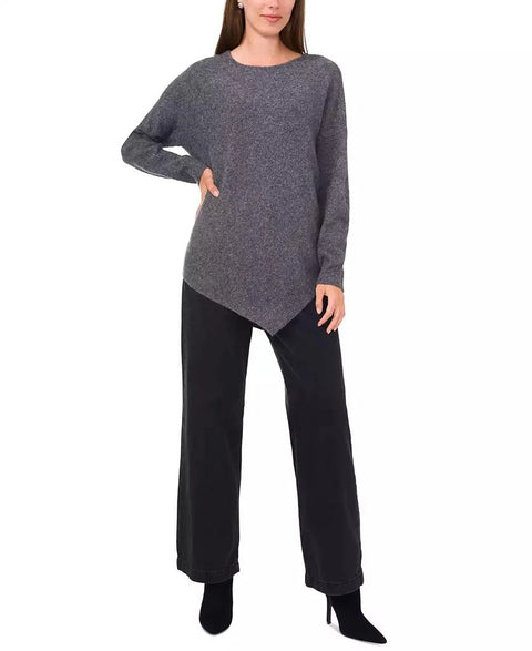 Vince Camuto Women's Gray Crewneck Asymmetrical Sweater|Vince Camuto In Lebanon