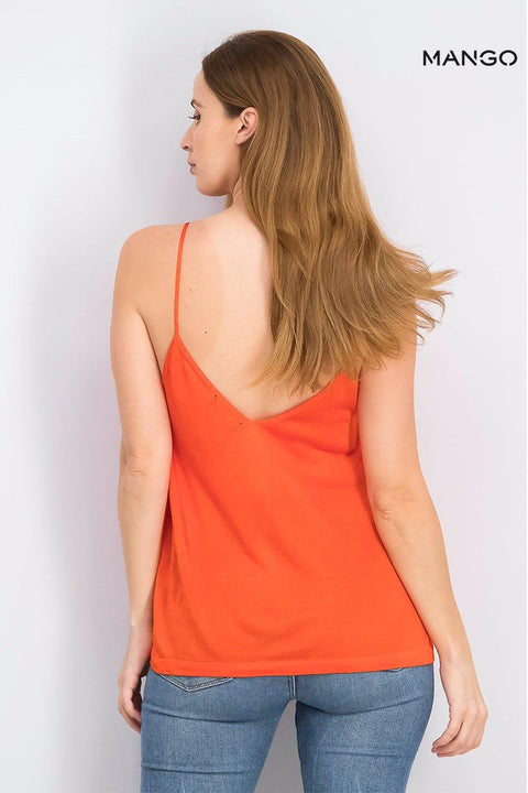 Mango Women's Orange Tank Top | Mango in Lebanon