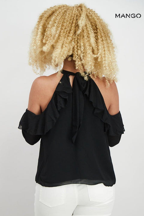 Mango Women's Black Sleeveless Top| Mango in Lebanon