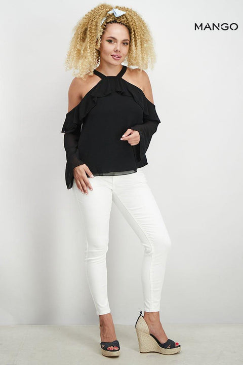 Mango Women's Black Sleeveless Top| Mango in Lebanon