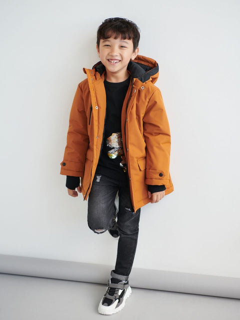 Sinsay Baby Boy's Rust Parka Hooded Jacket | Sinsay In Lebanon