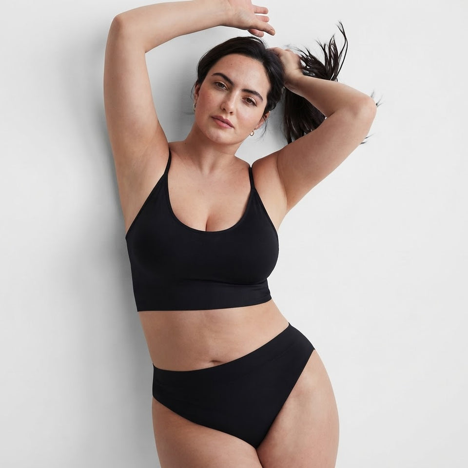 State Of Day Women's Black Seamless Bra