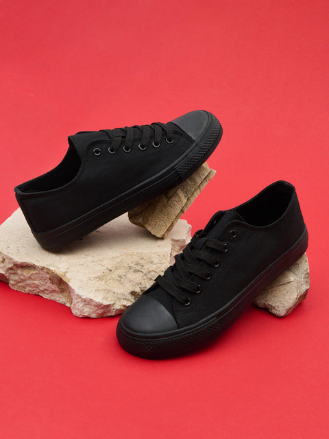 Sinsay Women's Black Sneakers Made Of Synthetic Leather | Sinsay In Lebanon